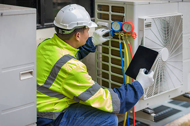 Professional Air Duct Cleaning technician working in Princeton, NC